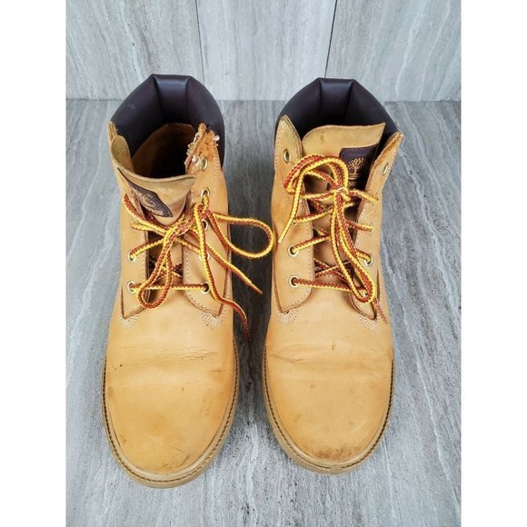 Timberland Lace Up Classic Boots Tan Boys Waterproof Size 6 1/2  #10960 - Picture 3 of 6